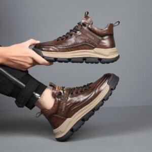 athletic leather shoes