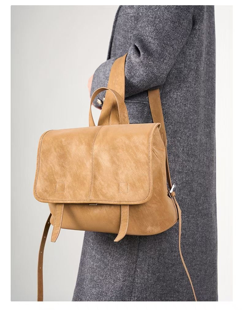 Suede Fashion Multifunctional Backpack - Image 4