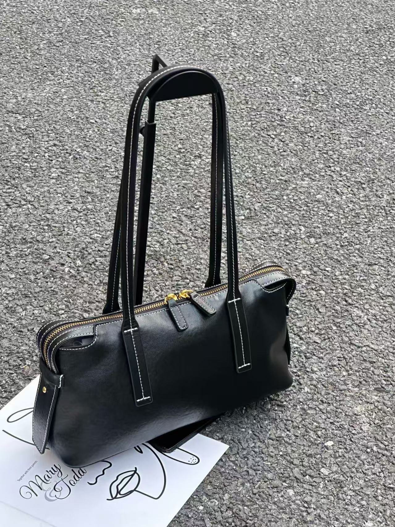 Retro commuter leather bag - Image 6