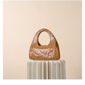 Genuine leather hand-scratched bag