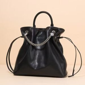 Retro leather backpack