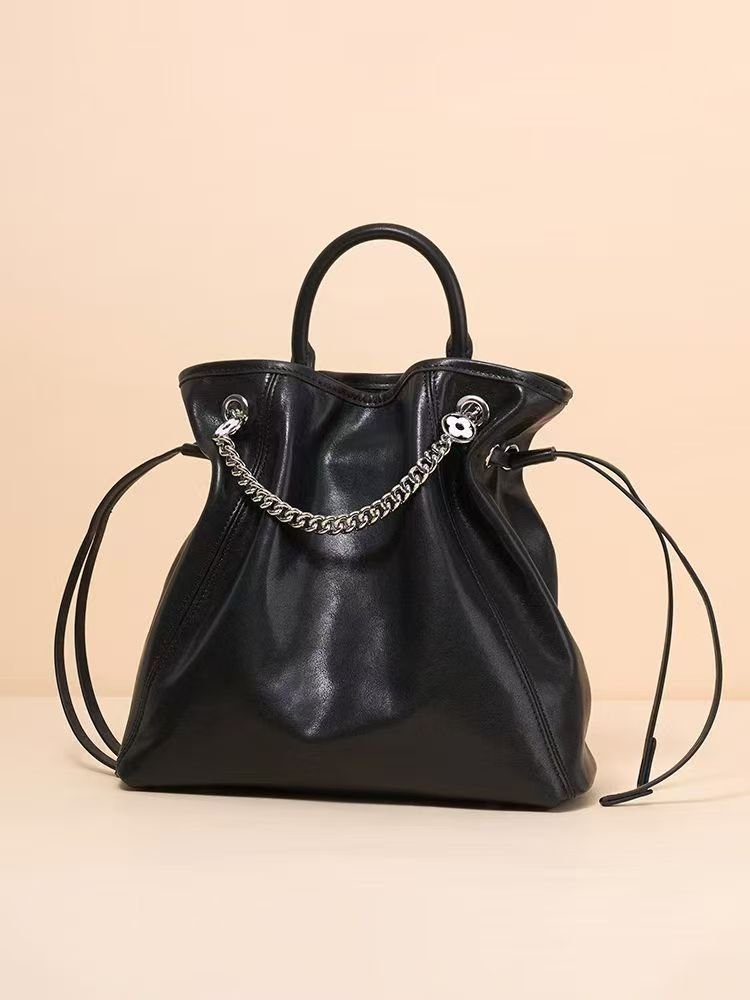 Retro leather backpack