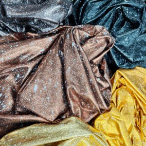 Metal snowflakes exploding on cowhide