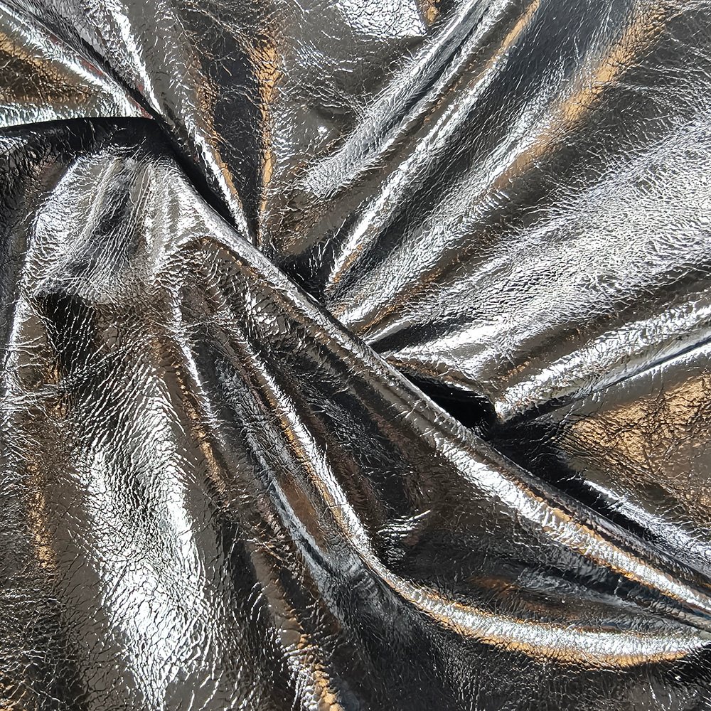 Retro two-tone classic patterned leather with small crocodile prints