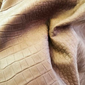 Leather Matte Crocodile-Embossed Cowhide for bag factory