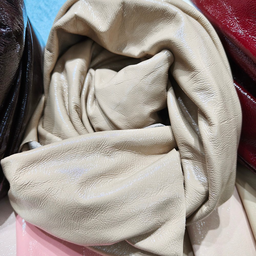 Factory direct leather Glossy wrinkled cowhide for shoes - Image 5