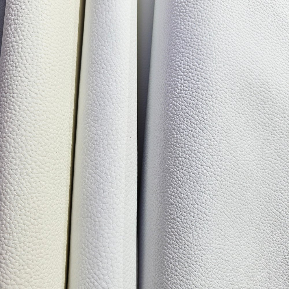 Leather Various textured white athletic sneakers in cowhide leather - Image 7