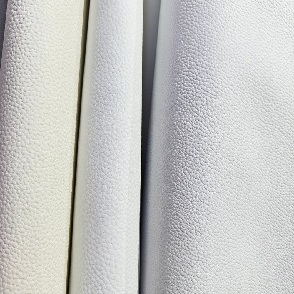 Leather Various textured white athletic sneakers in cowhide leather - Image 6