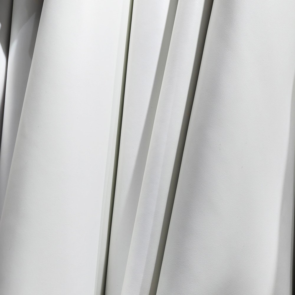 Leather Various textured white athletic sneakers in cowhide leather - Image 3